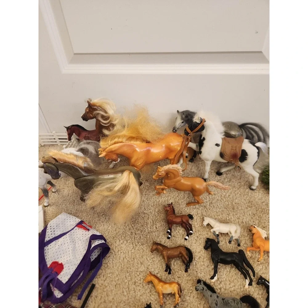 Huge‎ Vintage Horse Playset Toys Dolls Accessories Fence Barbies Girls